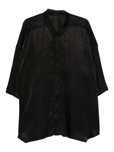Rick Owens Jumbo Faun Shirt In Black