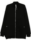 Rick Owens Jumbo Peter Flight Distressed Cotton Jacket In Black