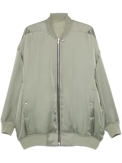Rick Owens Jumbo Flight Bomber Jacket In Green