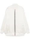 Rick Owens Jumbo Flight Bomber Jacket In White