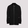 Rick Owens Oversized Flight Sweatshirt Ribbed Finish In Black