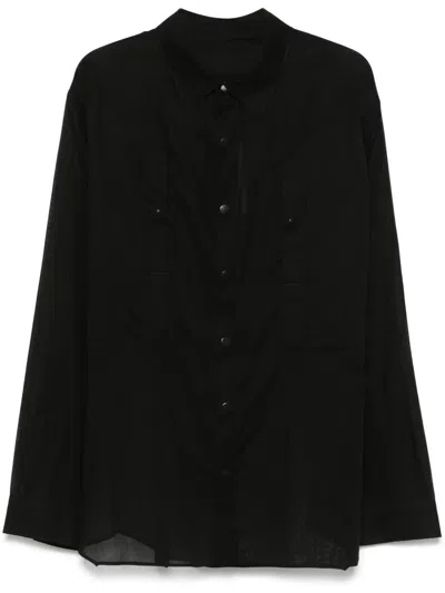 Rick Owens Jumbo Fogpocket Shirt In Black