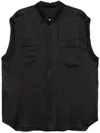 Rick Owens Black Hollywood Jumbo Sl Overshirt In Black