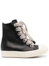 Rick Owens Ssense Exclusive Black Kembra Pfahler Edition Jumbo Lace Sneakers In Black