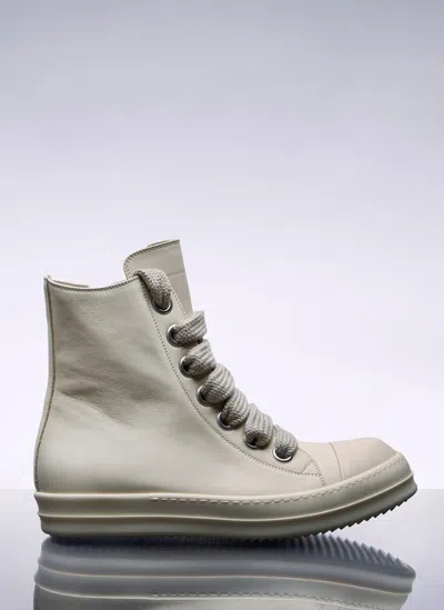 Rick Owens Jumbo Laced Sneakers In Cream