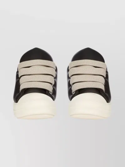 Rick Owens Jumbo Laces Low Lambskin Sneakers