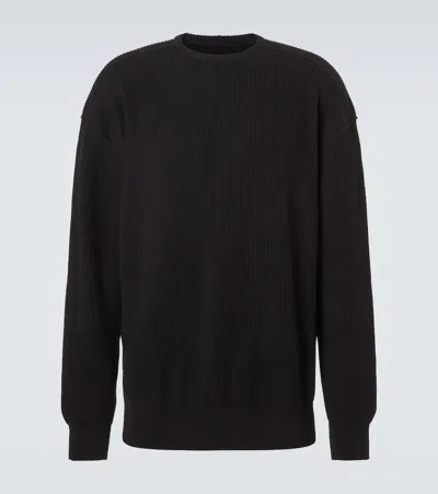 Rick Owens Jumbo Ls Virgin Wool Sweater In Black