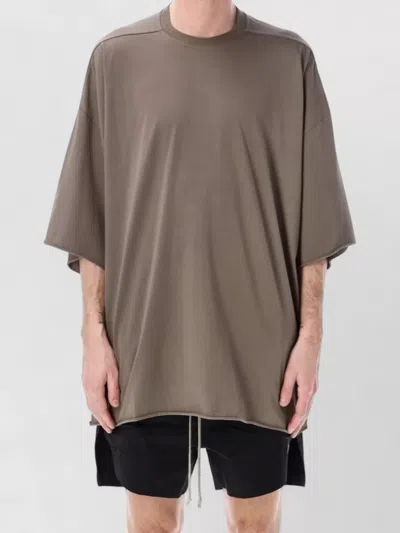 Rick Owens Jumbo Oversized Cotton Jersey Crewneck T-shirt In Brown