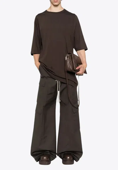 Rick Owens Jumbo Oversized T-shirt In Brown