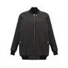 Rick Owens Classic Flight Leather Bomber Jacket In Black