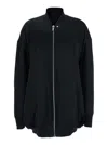 Rick Owens Womens Black Semi-sheer Relaxed-fit Tulle Jacket In Black