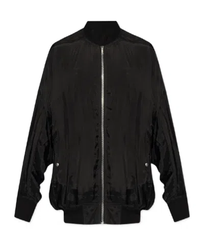 Rick Owens Jumbo Peter Flight Bomber Jacket In Black