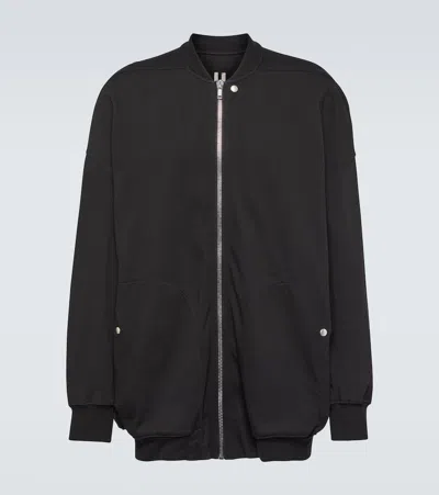 Rick Owens Black Hollywood Jumbo Flight Bomber Jacket In 09 Black