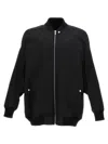 Rick Owens Jumbo Peter Flight Distressed Cotton Jacket In Black