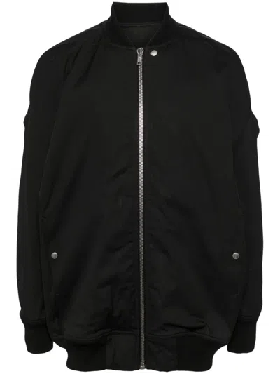 Rick Owens Jumbo Peter Flight Jacket In Black/pearl