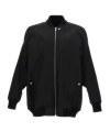 Rick Owens Jumbo Peter Flight Distressed Cotton Jacket In Black