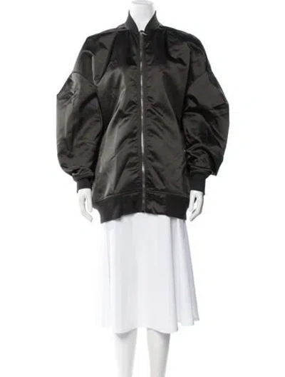 Pre-owned Rick Owens Jumbo Peter Flight Printed Bomber Jacket In Gray