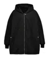 Rick Owens Asymmetrical-front Cotton Fishtail Parka In Black