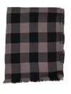 Rick Owens Checked-pattern Scarf In Brown