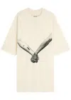 Rick Owens Jumbo Short Sleeved T-shirt In Cream
