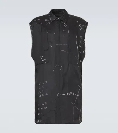 Rick Owens Jumbo Printed Shirt In Black