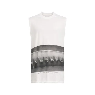 Rick Owens Jumbo Printed Cotton Jersey Tank Top In Neutral