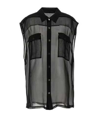 Rick Owens Jumbo Shirt In Black