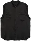 Rick Owens Black Hollywood Jumbo Sl Overshirt In Black