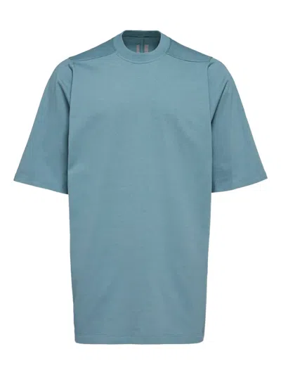 Rick Owens Jumbo Short-sleeve Panelled T-shirt In Blue