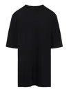 Rick Owens Black Cotton Jumbo Short Sleeves T-shirt In Black