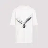 Rick Owens Relaxed Fit Graphic Print T-shirt With Nude Background In Natural Black