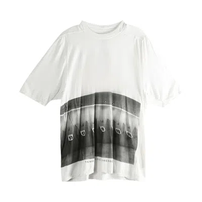 Pre-owned Rick Owens Jumbo Short-sleeve T-shirt 'milk Wash/black' | White | Men's Size L