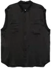 Rick Owens Black Hollywood Jumbo Sl Overshirt