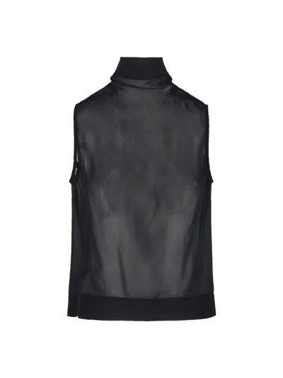 Rick Owens 'jumbo' Silk Top In Black