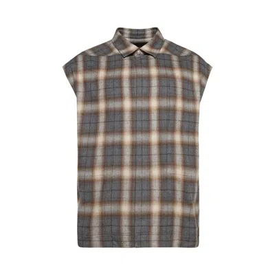 Pre-owned Rick Owens Jumbo Sleeveless Outershirt 'grey Plaid' | Men's Size 52