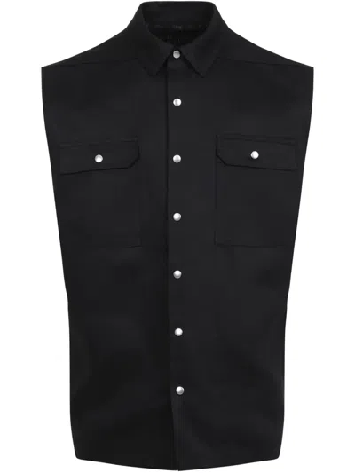 RICK OWENS JUMBO SLEEVELESS OVERSHIRT