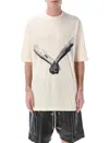 Rick Owens Relaxed Fit Graphic Print T-shirt With Nude Background