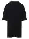Rick Owens Black Cotton Jumbo Short Sleeves T-shirt In Black