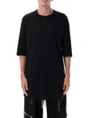 Rick Owens Oversized Short Sleeve T-shirt In Black