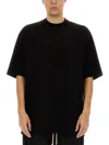 Rick Owens Oversized Crewneck T-shirt In Black