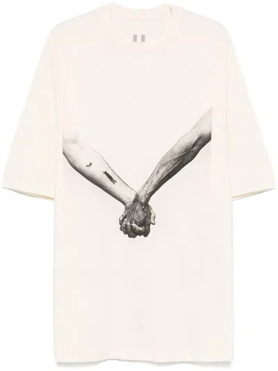 Rick Owens Jumbo Ss Maxi T-shirt In Neutrals