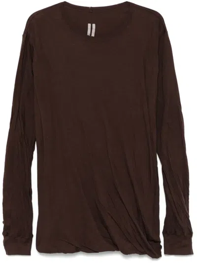 Rick Owens Jumbo T-shirt In Brown