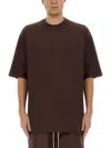 Rick Owens Jumbo T-shirt In Brown