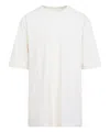 Rick Owens Natural White Cotton Jumbo Short Sleeves T-shirt In White