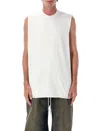 Rick Owens Relaxed Sleeveless Crew Neck Top In White