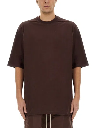 Rick Owens Jumbo T-shirt In Brown
