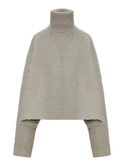 Rick Owens Jumbo Turtleneck Sweater In Gray