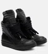 Rick Owens Jumbolace Geobasket Leather Sneakers