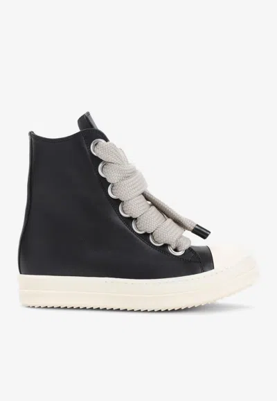Rick Owens Jumbolace High-top Sneakers In Black