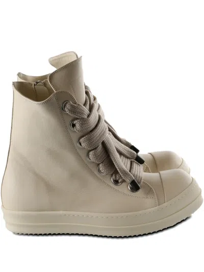 Rick Owens Jumbolace High-top Sneakers In Neutral